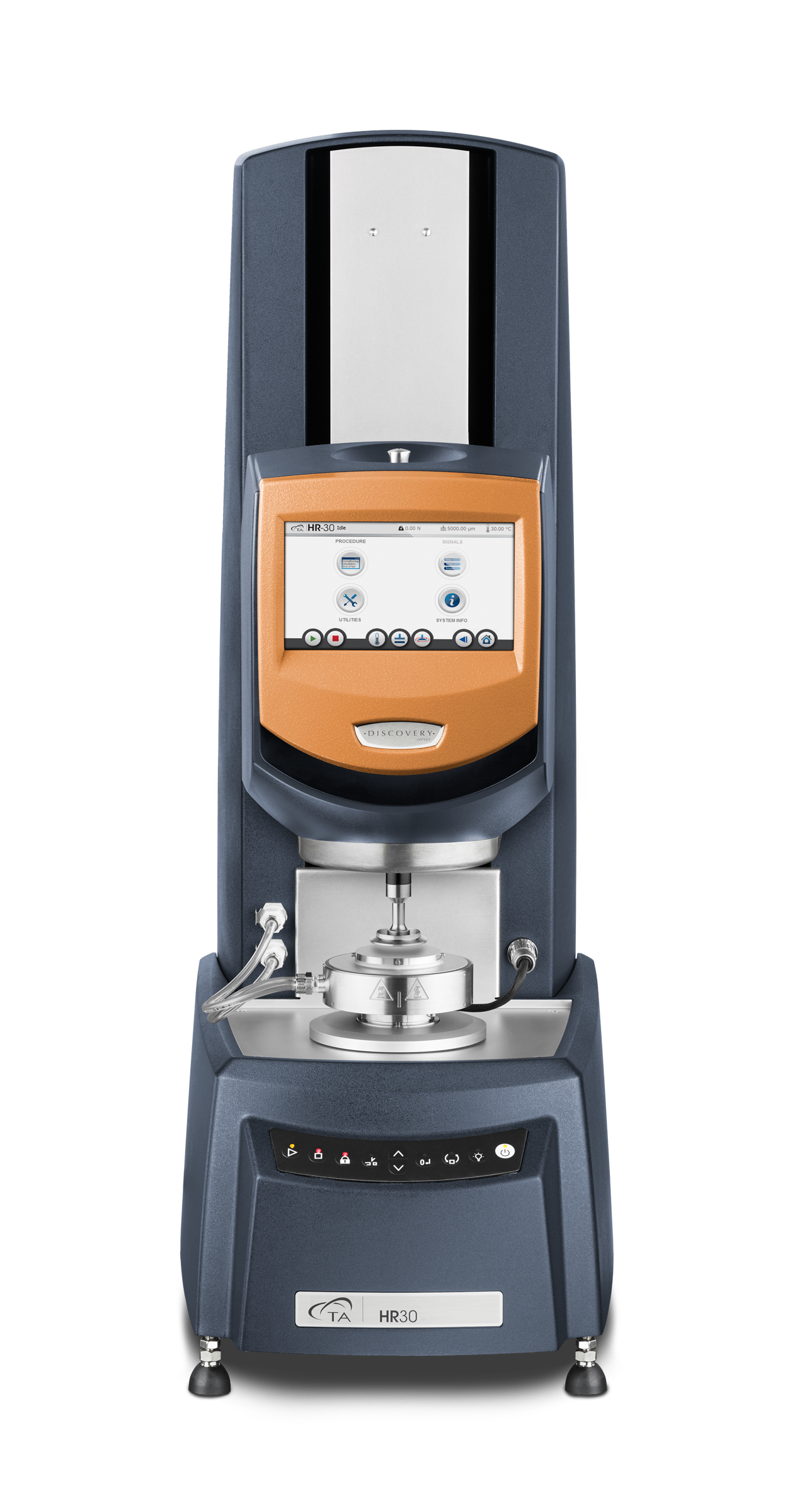 Figure 1. Discovery HR Rheometer with Powder Rheology Accessory shear cell